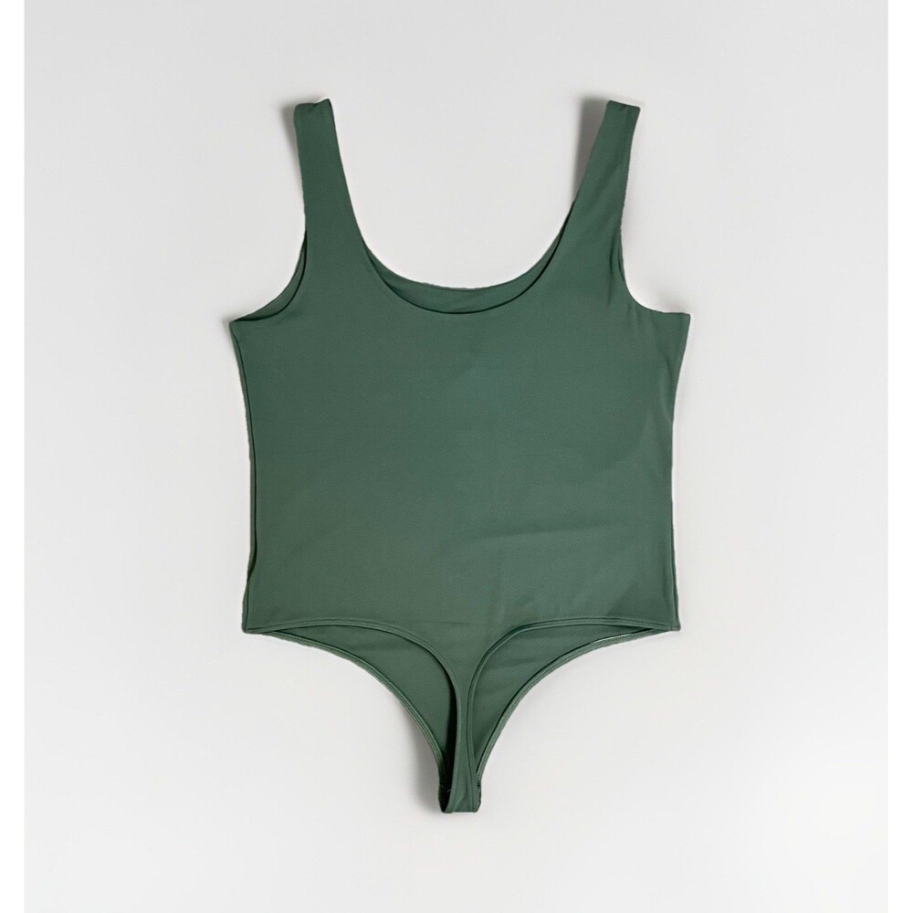 Express Body Contour Bodysuit Women Sz XL High Compression Tank Sage Green NWT - Picture 2 of 7